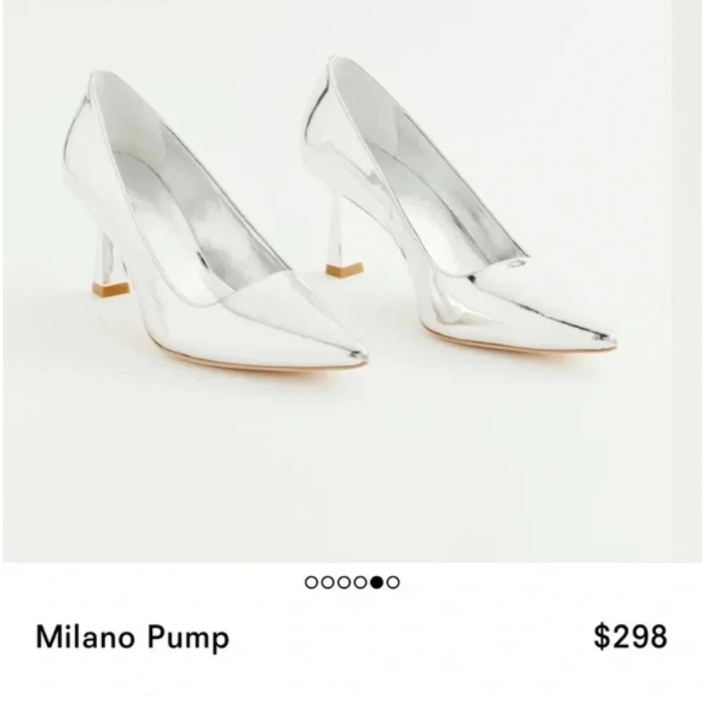 Reformation Milano Pumps In Silver Size 8 - Picture 11 of 11